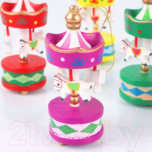 Изображение товара Набор елочных игрушек Darvish Карусель с лошадками / DV-C-237 (6шт)