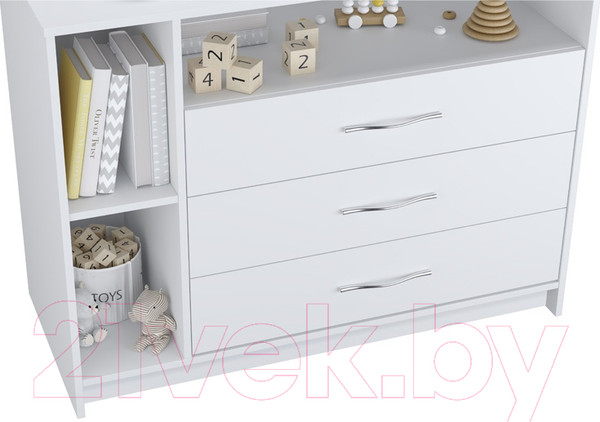 Изображение товара Комод пеленальный Polini Kids Simple 2110 / 0002322.9 (белый)