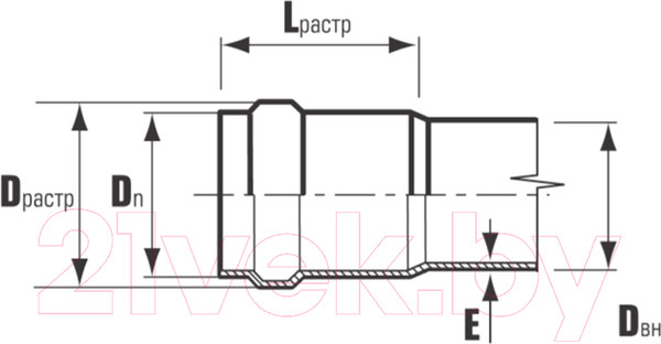 Изображение товара Труба наружной канализации Хемкор ПВХ SN4 160x4x1000 / 1491063
