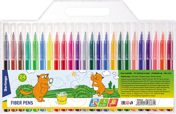 Изображение товара Фломастеры Berlingo Жил-был кот / WP00624 (24цв)