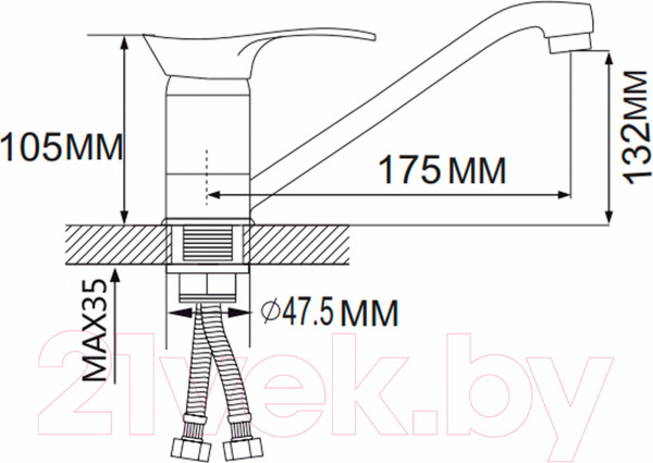 Изображение товара Смеситель Ekko E49001