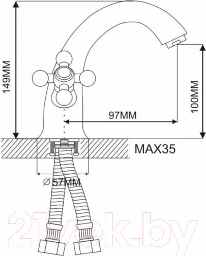 Изображение товара Смеситель Maxonor MN1019-4