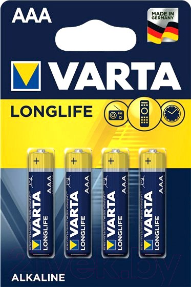 Изображение товара Комплект батареек Varta Longlife LR03 / 4103 101 414