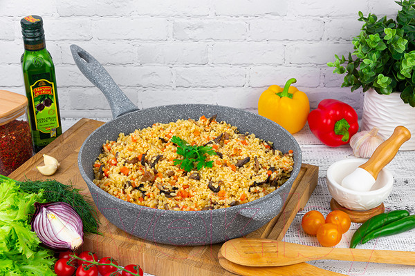 Изображение товара Сковорода Elan Gallery Гармония вкуса / 120584 (серый мрамор)