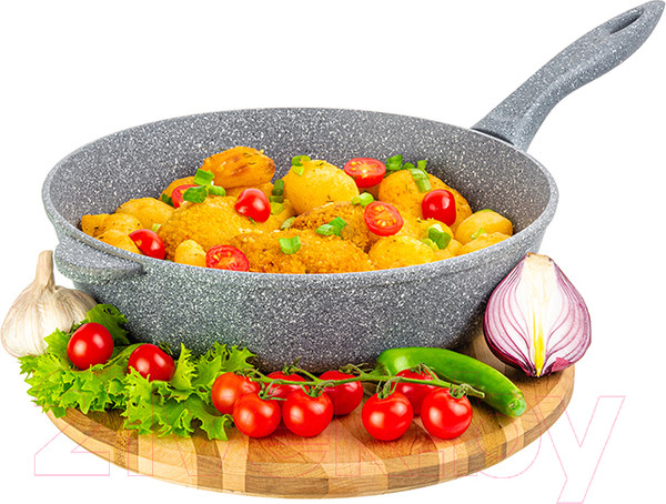 Изображение товара Сковорода Elan Gallery Гармония вкуса / 120584 (серый мрамор)