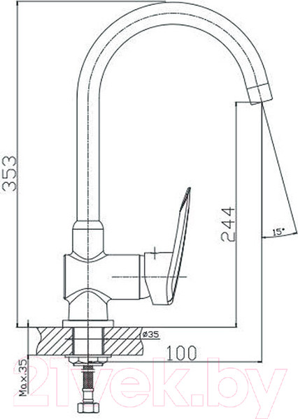 Изображение товара Смеситель Vigro VG902 (грей)