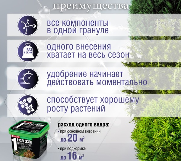 Изображение товара Удобрение Bona Forte Хвойное с биодоступным кремнием BF23020071 (1л)