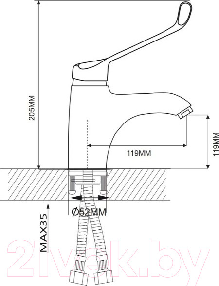 Изображение товара Смеситель Ekko by Maxonor MN1054