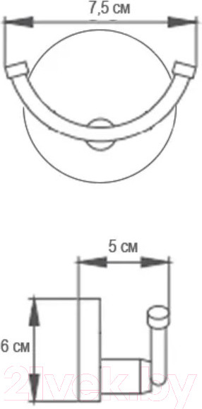 Изображение товара Крючок для ванной Ekko E3605-2