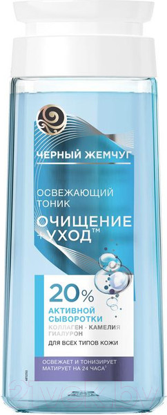 Изображение товара Тоник для лица Черный жемчуг Освежающий для всех типов кожи (200мл)