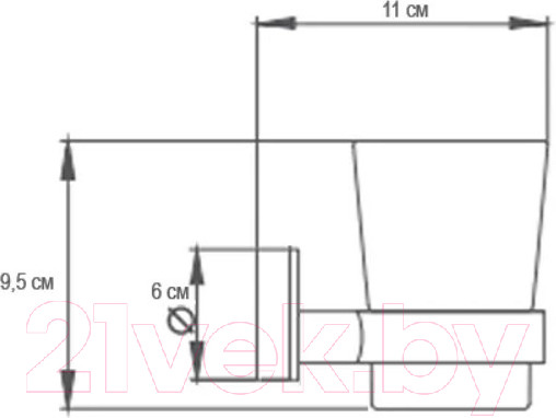 Изображение товара Стакан для зубной щетки и пасты Ekko E3606