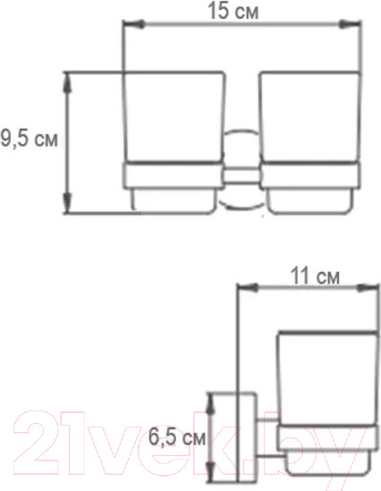 Изображение товара Набор стаканов для зубной щетки и пасты Ekko E3708 (бронза)