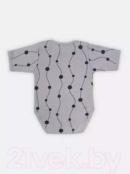 Изображение товара Боди для малышей Rant Hugs And Kisses / 6273-74 (Pattern Grey, р.74)