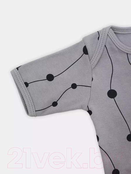 Изображение товара Боди для малышей Rant Hugs And Kisses / 6273-74 (Pattern Grey, р.74)