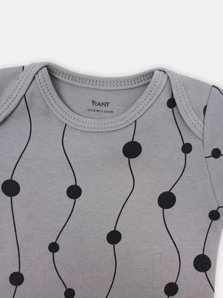Изображение товара Боди для малышей Rant Hugs And Kisses / 6273-74 (Pattern Grey, р.74)