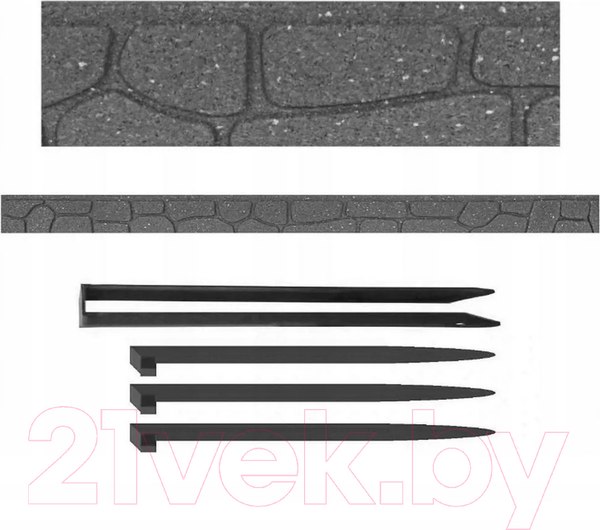 Изображение товара Бордюр садовый Multy Home Stones EU5000167-6 (6шт, серый)