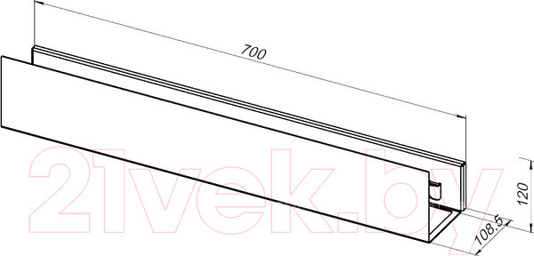 Изображение товара Полка для ванной Aquanet Магнум 302233