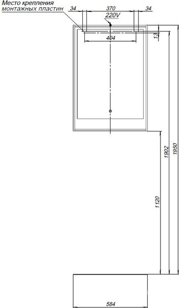 Изображение товара Зеркало Aquanet Милан 60 LED / 306380 (белый глянец)