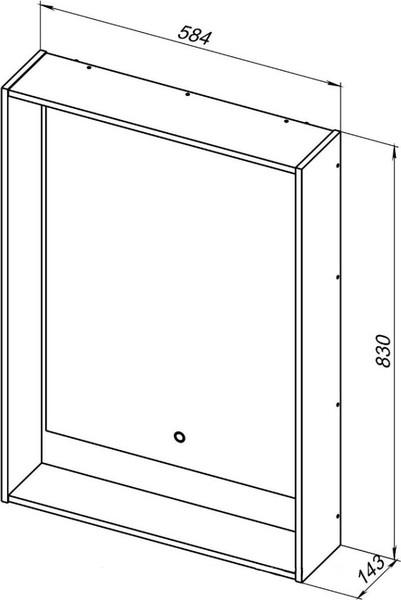 Изображение товара Зеркало Aquanet Милан 60 LED / 306380 (белый глянец)