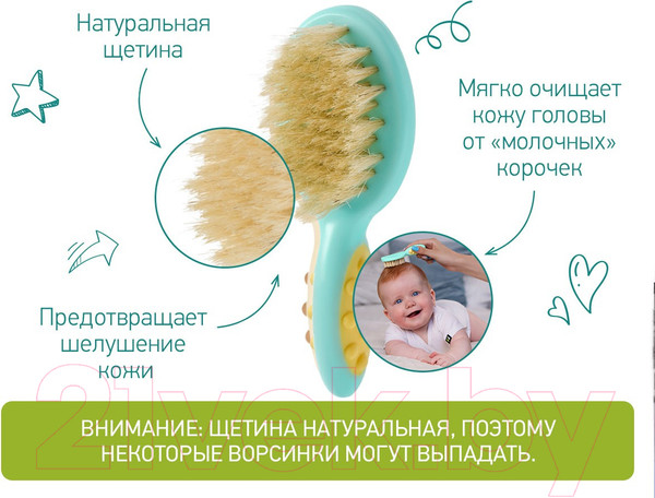 Изображение товара Набор для ухода за волосами детский Roxy-Kids RBH-001-M (мятный)