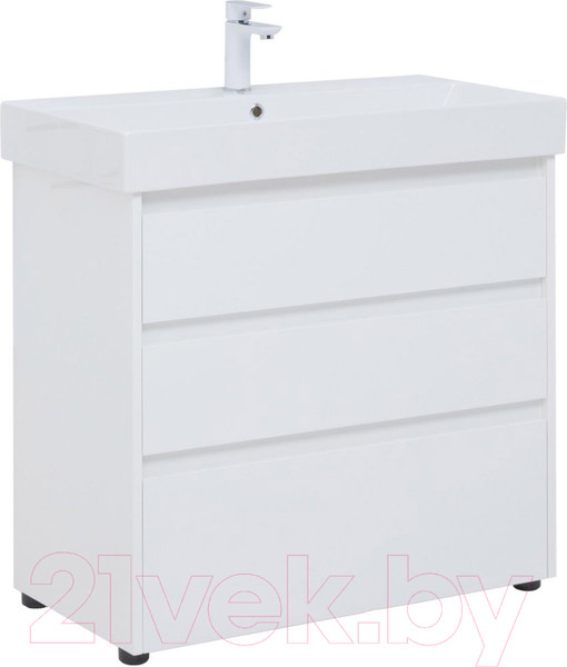 Изображение товара Тумба под умывальник Aquanet Nova Lite 85 / 302475 (белый глянец)