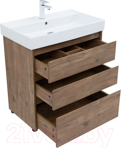 Изображение товара Тумба под умывальник Aquanet Nova Lite 75 / 302474 (дуб рустикальный)
