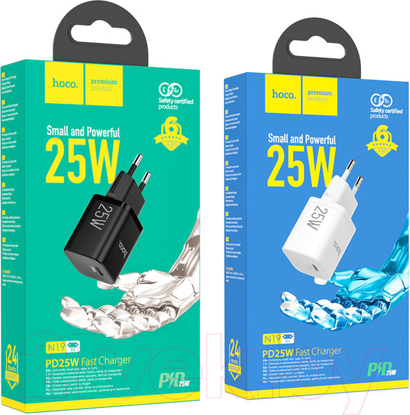 Изображение товара Адаптер питания сетевой Hoco N19 (белый)