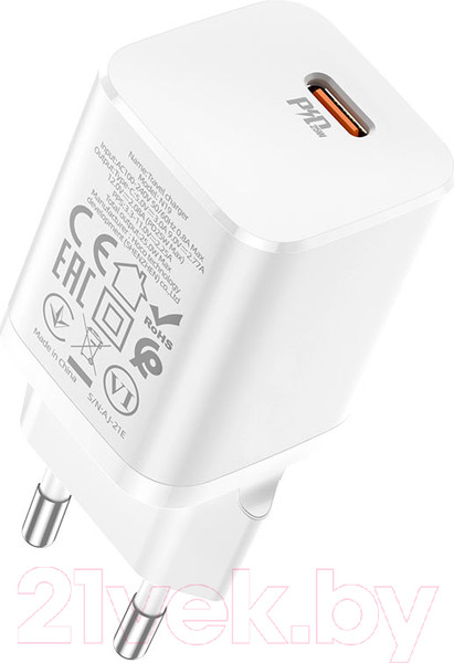 Изображение товара Адаптер питания сетевой Hoco N19 (белый)