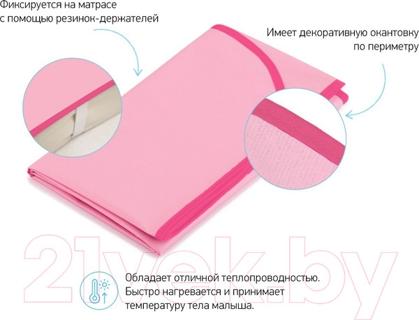 Изображение товара Клеенка детская ROXY-KIDS R-0066 (розовый)