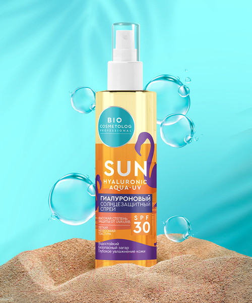 Изображение товара Спрей солнцезащитный Fito Косметик Bio Cosmetolog Professional Гиалуроновый SPF30 (190мл)