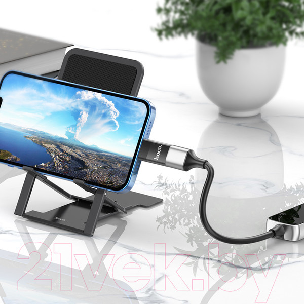 Изображение товара Адаптер Hoco UA17 Lightning - USB (черный)