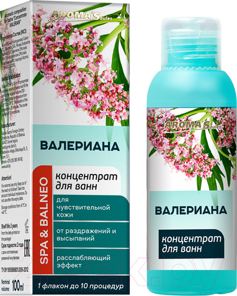 Изображение товара Эмульсия для ванны Aroma Saules Концентрат Валериана Состав ароматический (100мл)