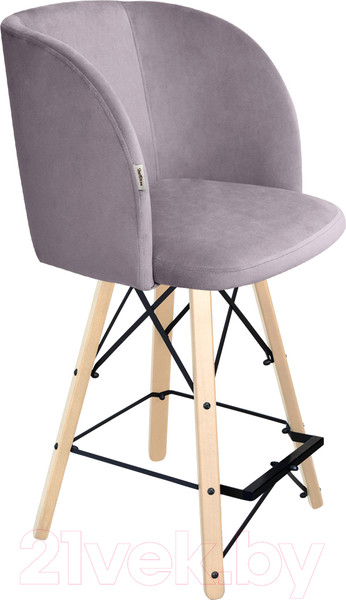 Изображение товара Стул барный Sheffilton SHT-ST33/S80-1 (сиреневая орхидея/прозрачный лак/черный)