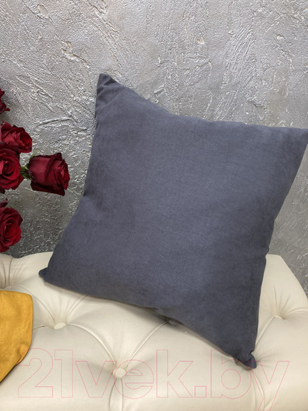 Изображение товара Наволочка декоративная Ника Зварико 7774545 45x45 (темно-серый/графит, 300)