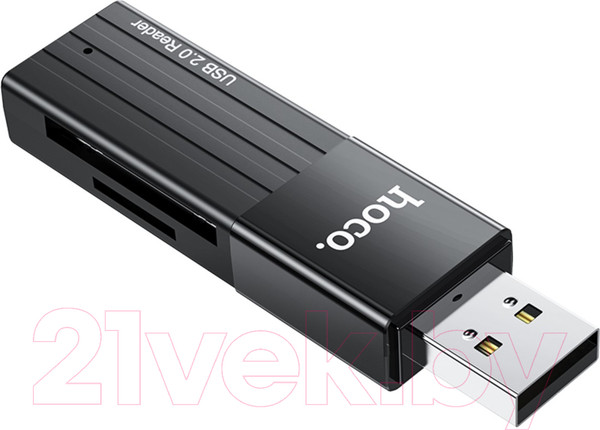 Изображение товара Картридер Hoco HB20 USB2.0 (черный)
