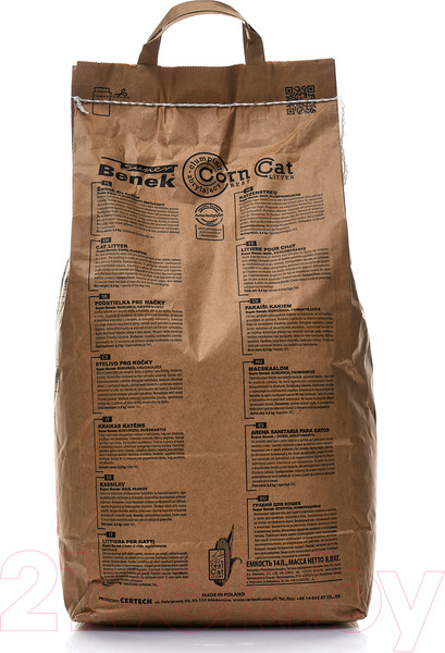Изображение товара Наполнитель для туалета Super Benek Corn Cat (14л/8.8кг)