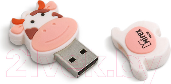 Изображение товара USB flash накопитель Mirex Cow Peach 16GB (13600-KIDCWP16)