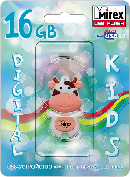 Изображение товара USB flash накопитель Mirex Cow Peach 16GB (13600-KIDCWP16)