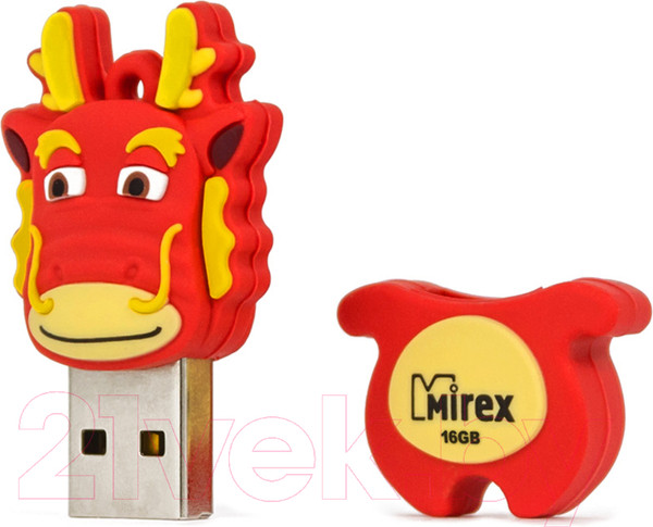 Изображение товара USB flash накопитель Mirex Dragon Red 16GB (13600-KIDDAR16)