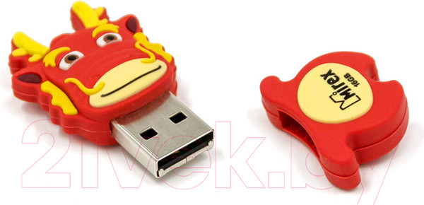 Изображение товара USB flash накопитель Mirex Dragon Red 16GB (13600-KIDDAR16)