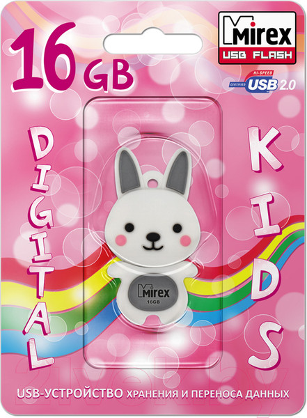 Изображение товара USB flash накопитель Mirex Rabbit Grey 16GB (13600-KIDRBG16)