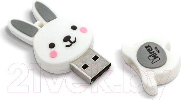 Изображение товара USB flash накопитель Mirex Rabbit Grey 16GB (13600-KIDRBG16)