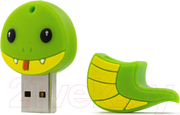 Изображение товара USB flash накопитель Mirex Snake Green 16GB (13600-KIDSNG16)