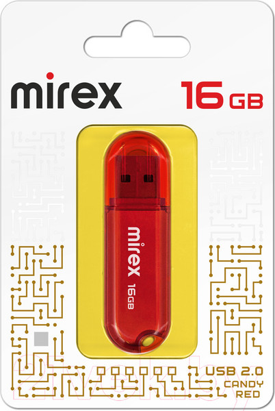 Изображение товара USB flash накопитель Mirex Candy Red 16GB (13600-FMUCAR16)