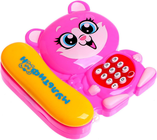 Изображение товара Развивающая игрушка Zabiaka Телефон Кошка / 3279487 (розовый)