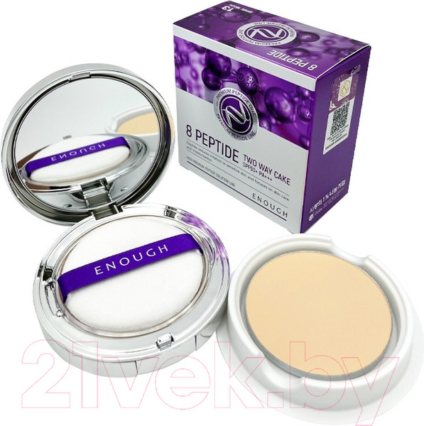 Изображение товара Пудра компактная Enough 8 Peptide Premium Two Way Cake SPF50+ PA+++ тон 21 (2х13г)