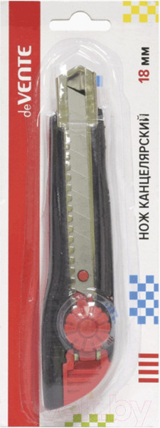 Изображение товара Нож канцелярский deVente 4090308 (черный/красный)