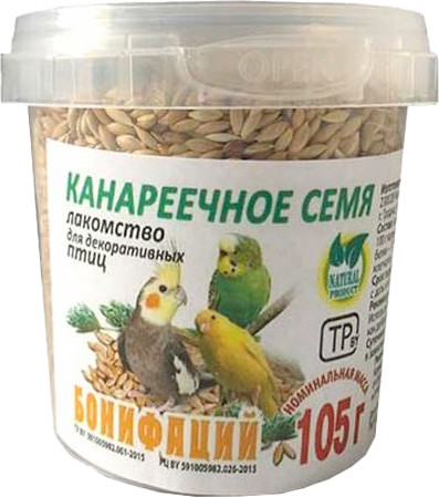 Изображение товара Лакомство для птиц Бонифаций Канареечное семя / БН24 (105г)