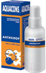 Изображение товара Средство для ухода за водой аквариума Aquacons Антихлор / 54163 (50мл)