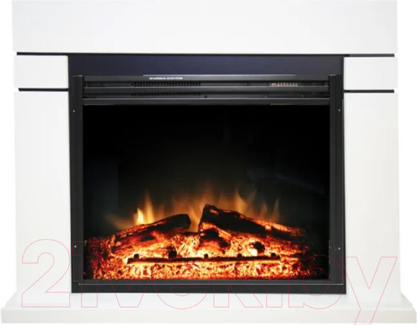 Изображение товара Каминокомплект Смолком Lindos MB/JUP/SYM26 + Jupiter FX N Black (бьянко белый)